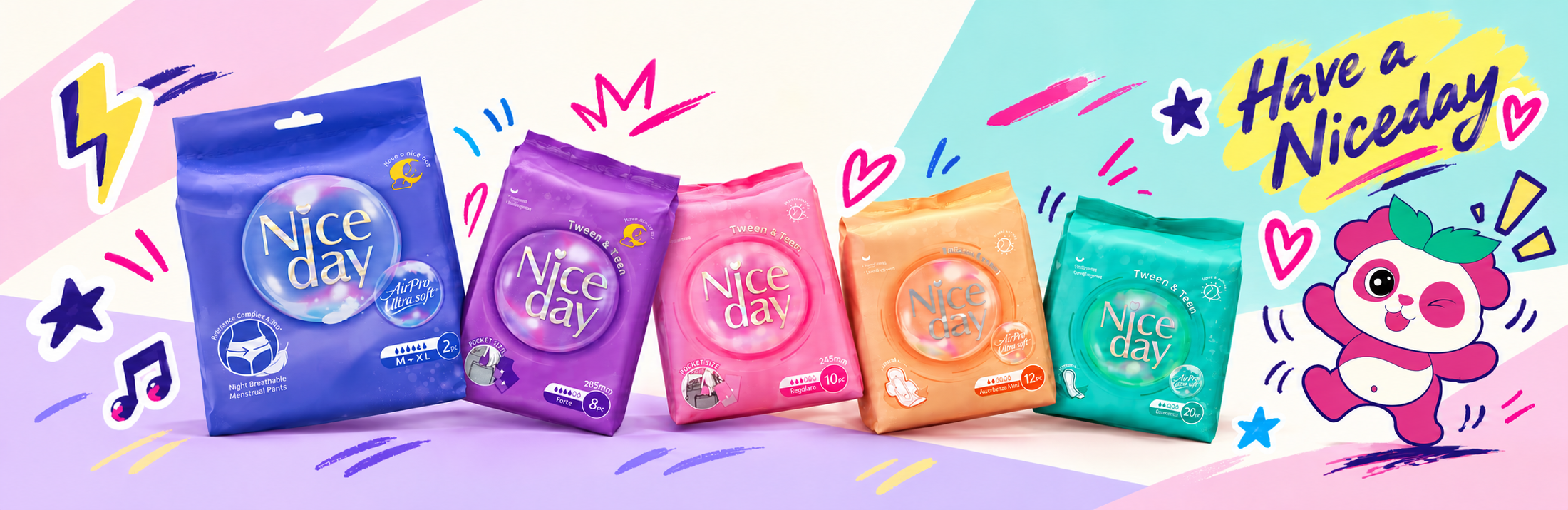 Niceday Teens – assorbenti e salvaslip per ragazze