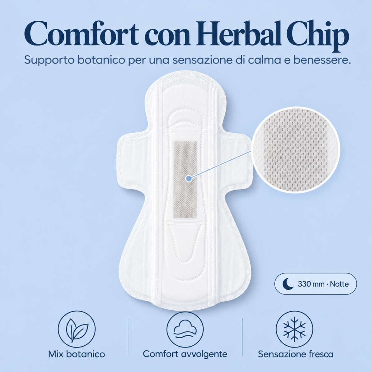 herbal 330 04 Assorbenti Notte Herbal Chip 330 mm – 7 pz